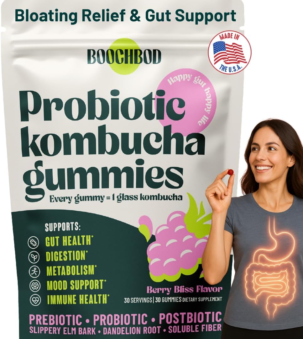 BoochBod Probiotic Kombucha Gummies
