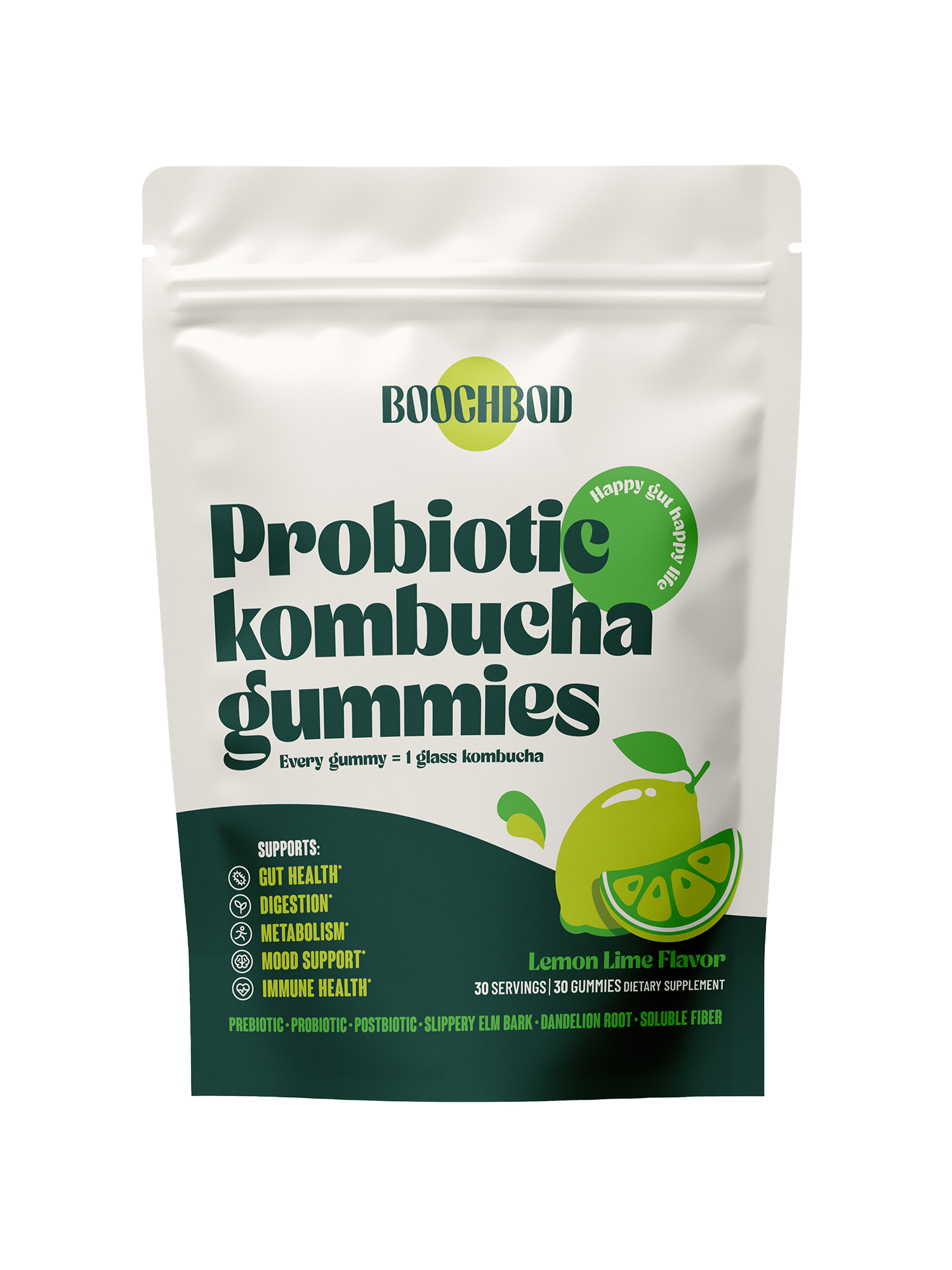 BoochBod Probiotic Kombucha Gummies