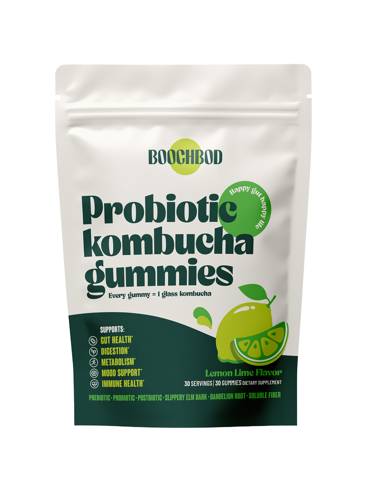 BoochBod Probiotic Kombucha Gummies