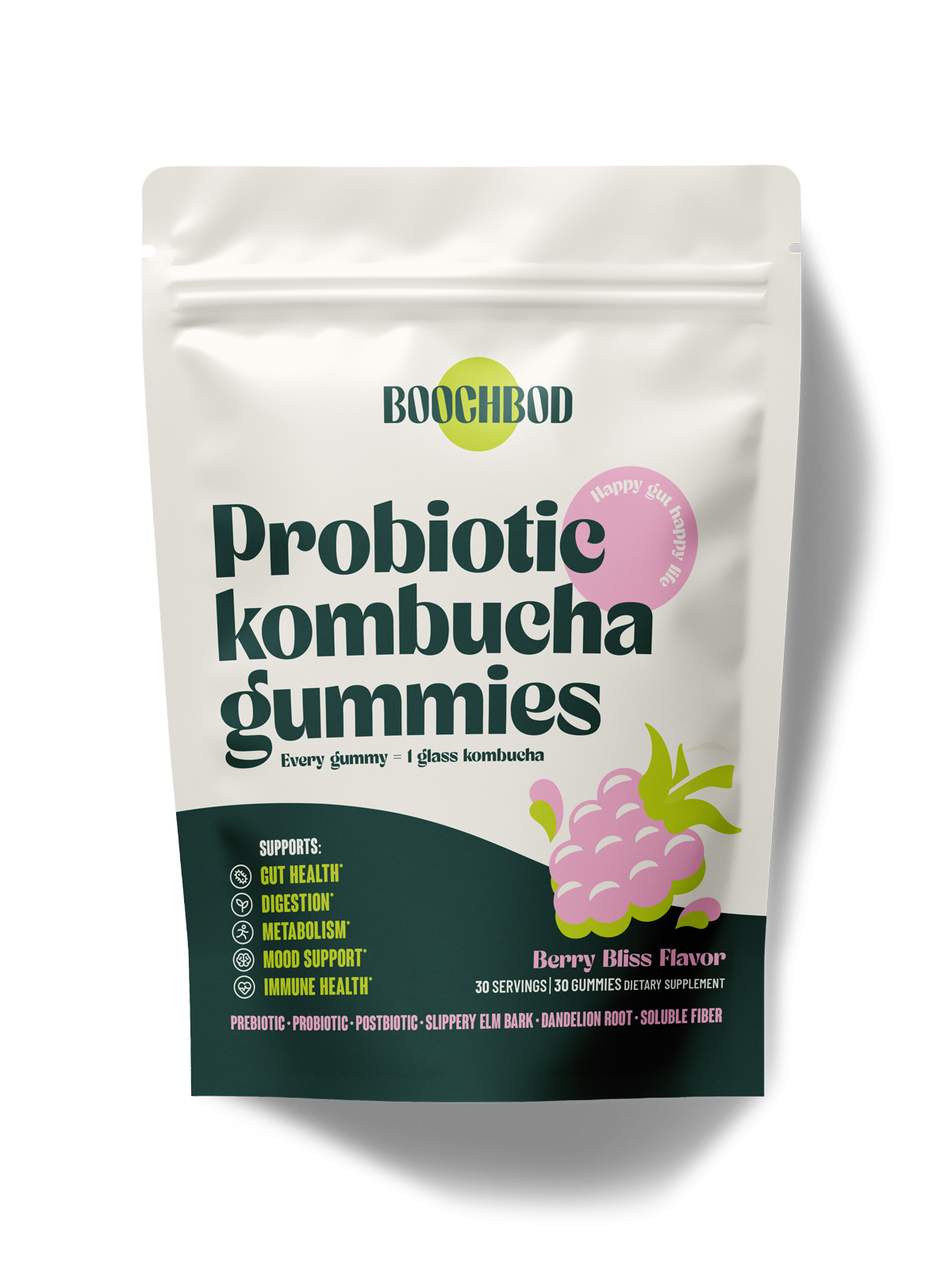 BoochBod Probiotic Kombucha Gummies