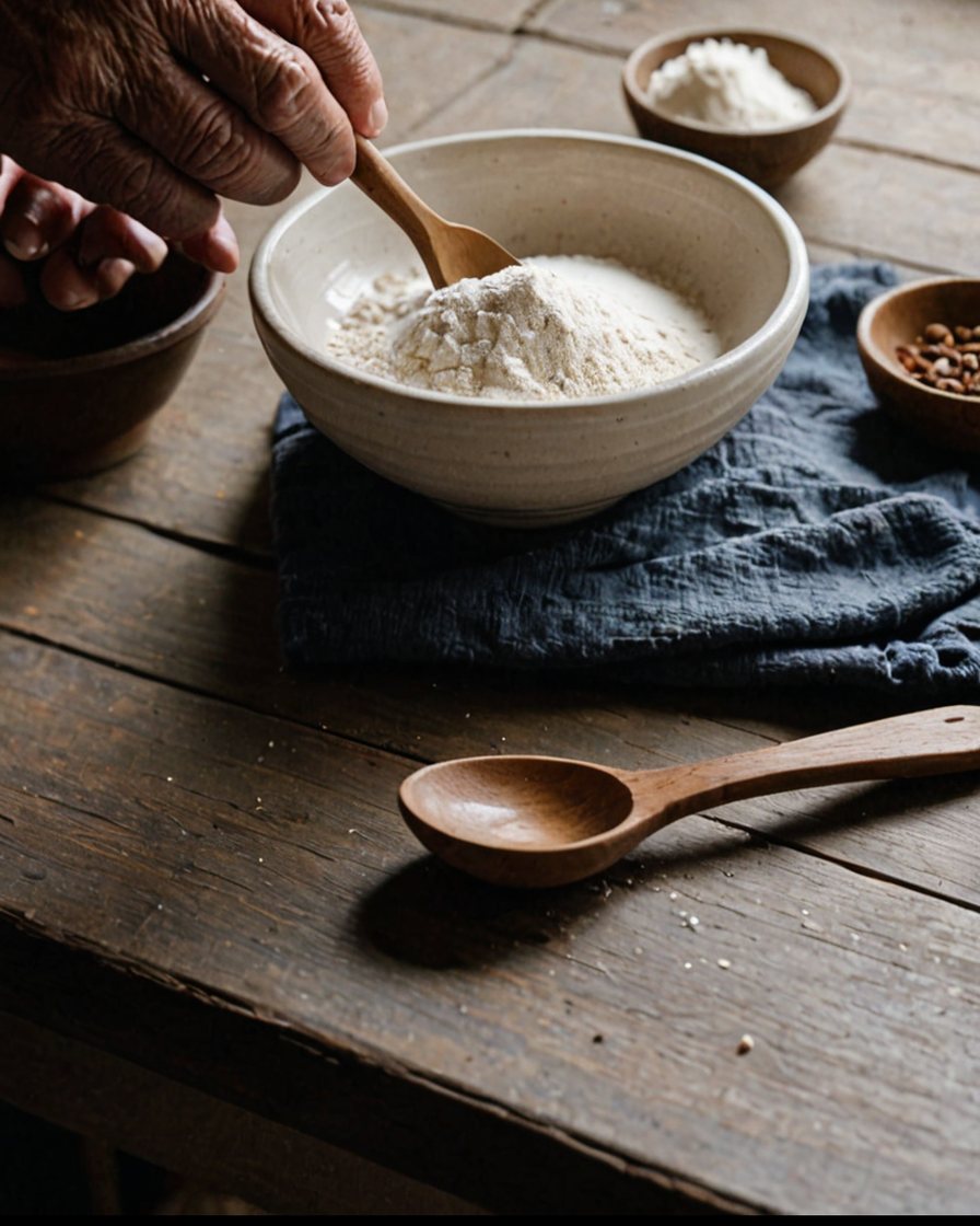 A dish of kombucha powder